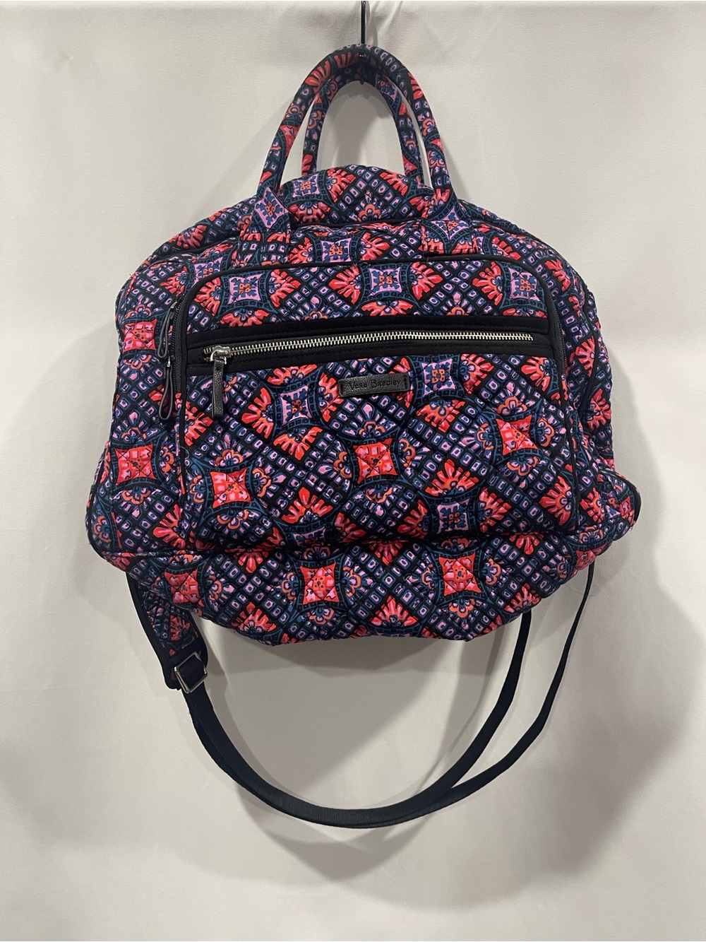 Vera Bradley Quilted Navy, Pink & Purple  Duffle Bag